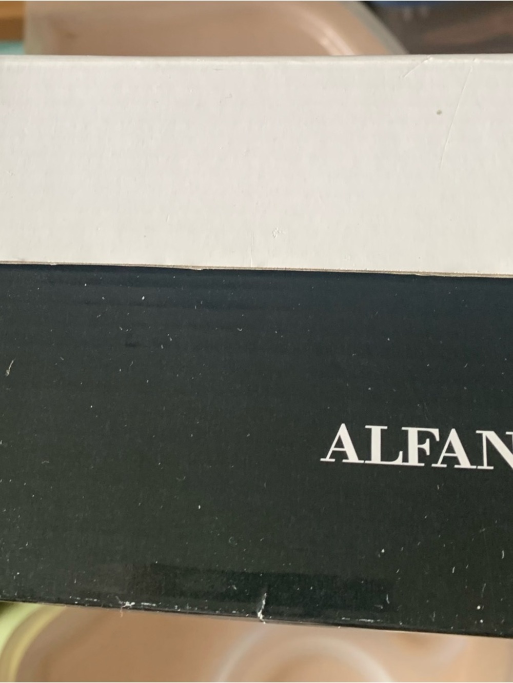 Alfani Black and White Empty Shoe Box